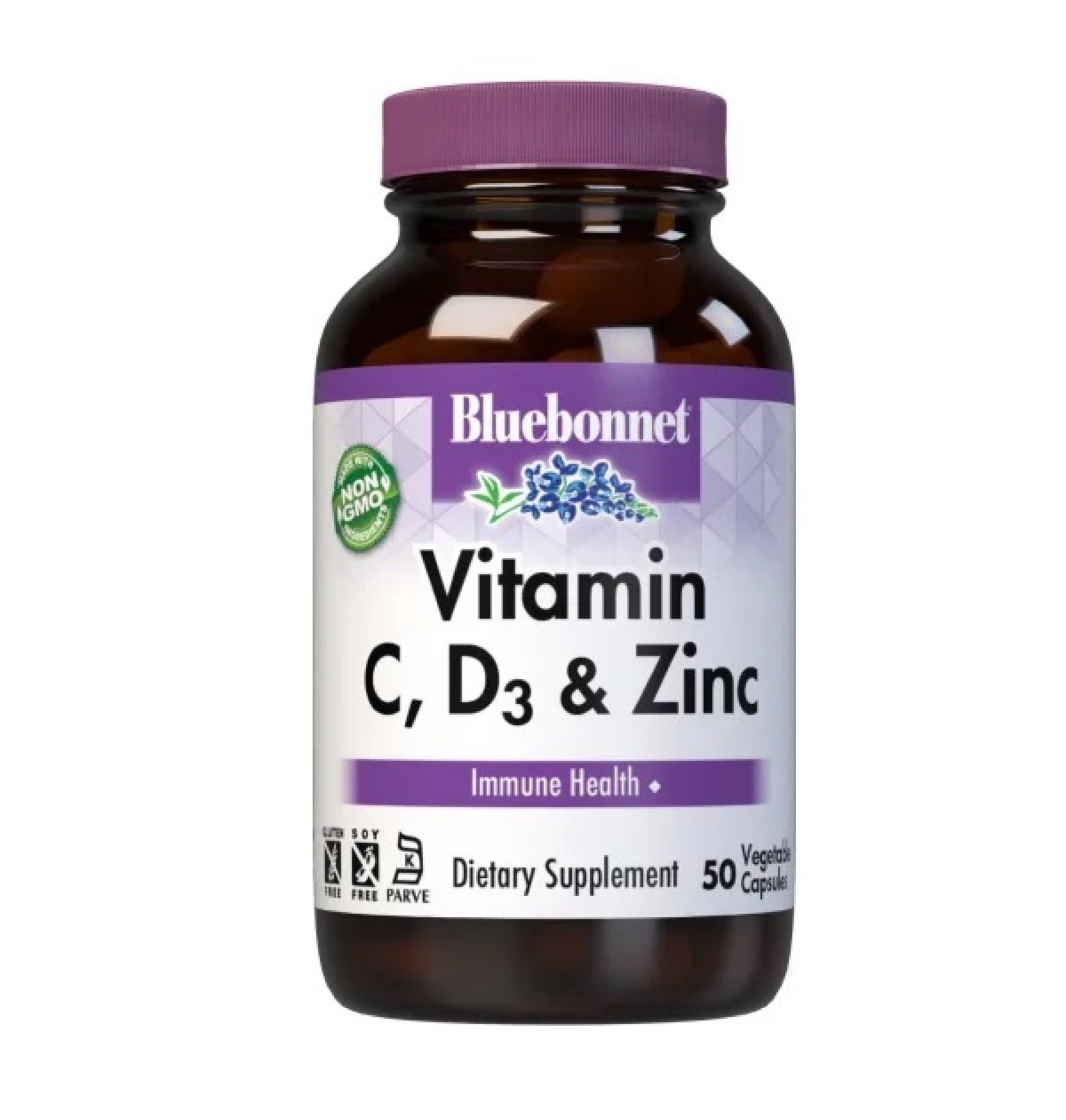 Bluebonnet Vitamin C,D3 & Zinc 50 VegCap