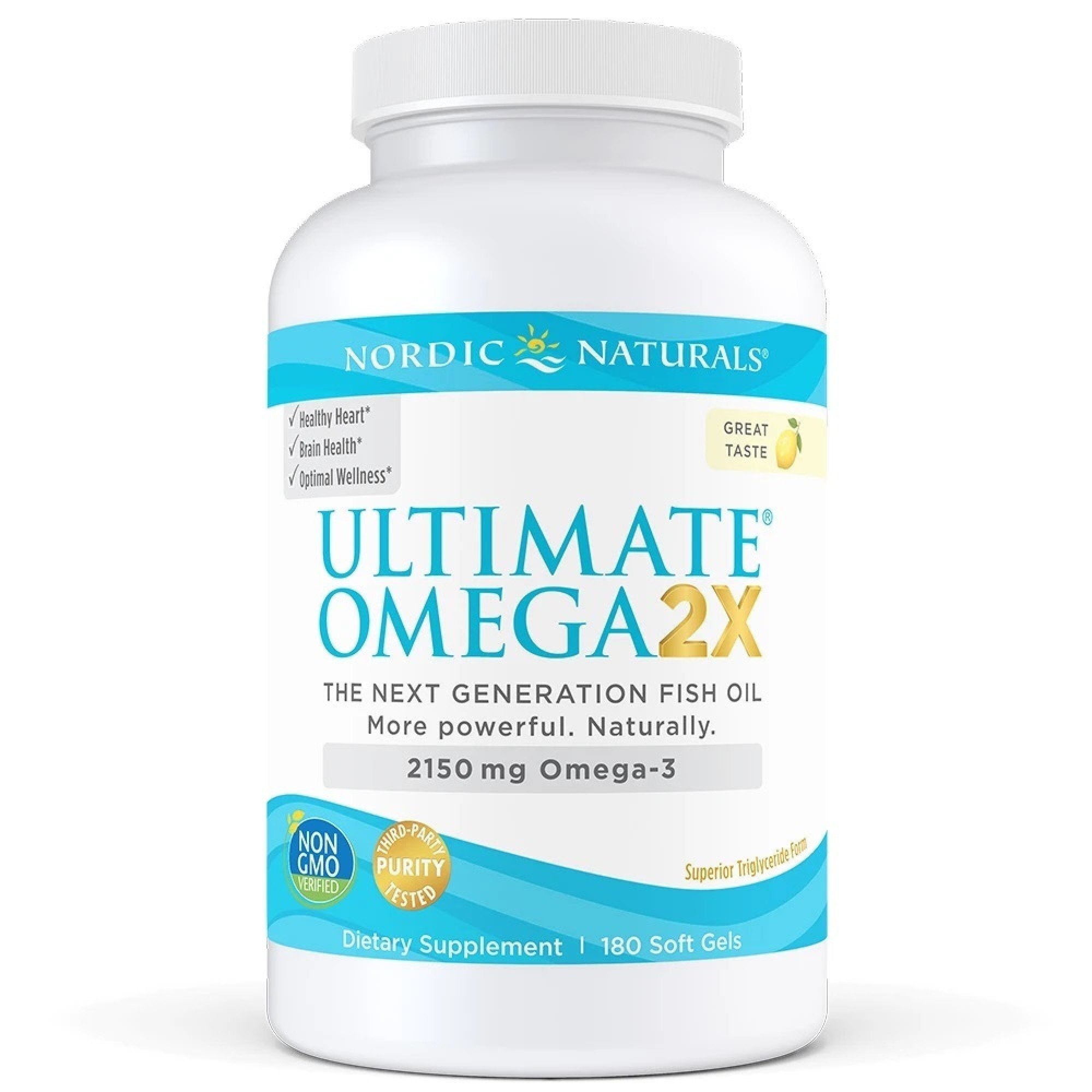 Nordic Naturals Ultimate Omega 2x Lemon 180 Softgel