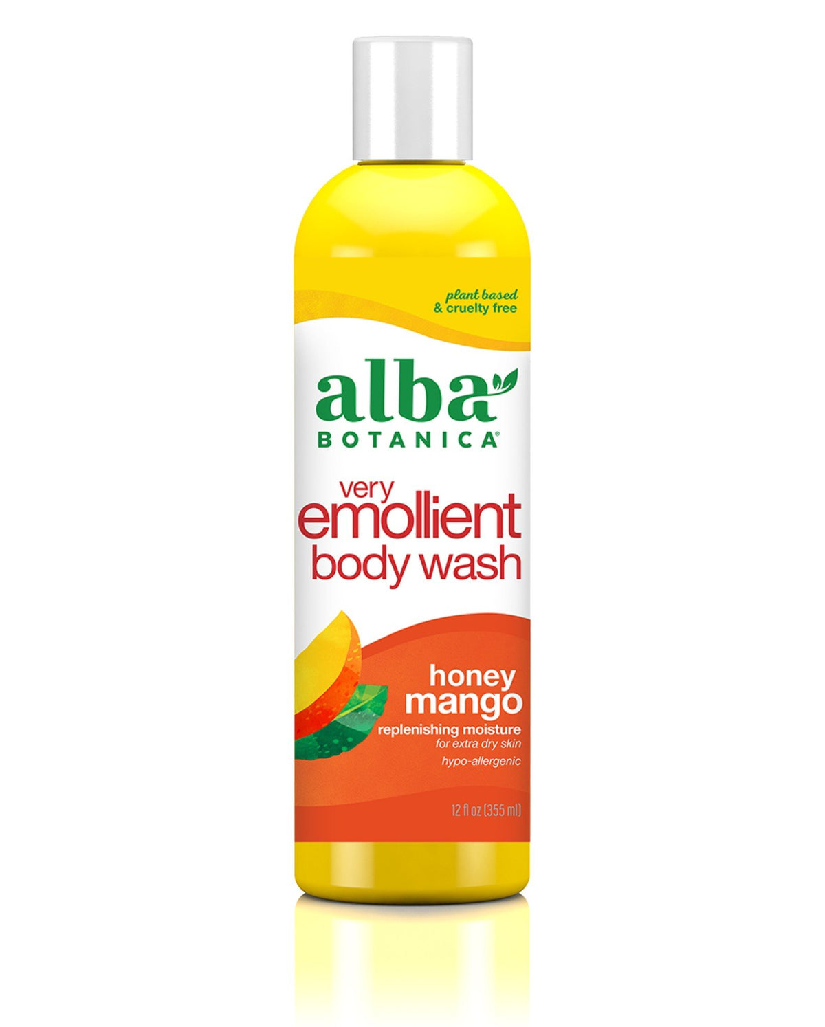 Alba Botanica Very Emollient Body Wash Honey Mango 12 oz Lotion