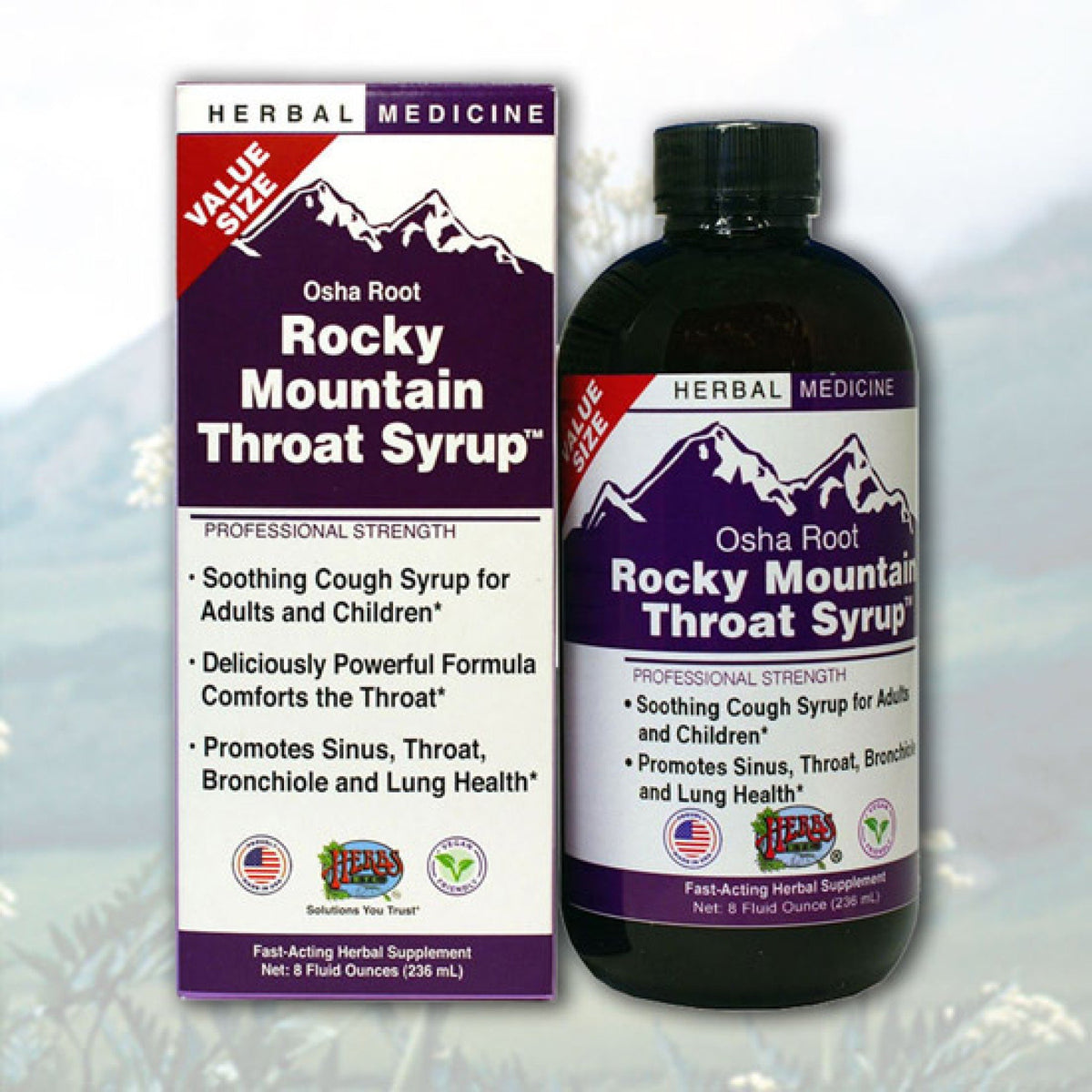 Herbs Etc Rocky Mountain Throat Syrup 8 oz Liquid