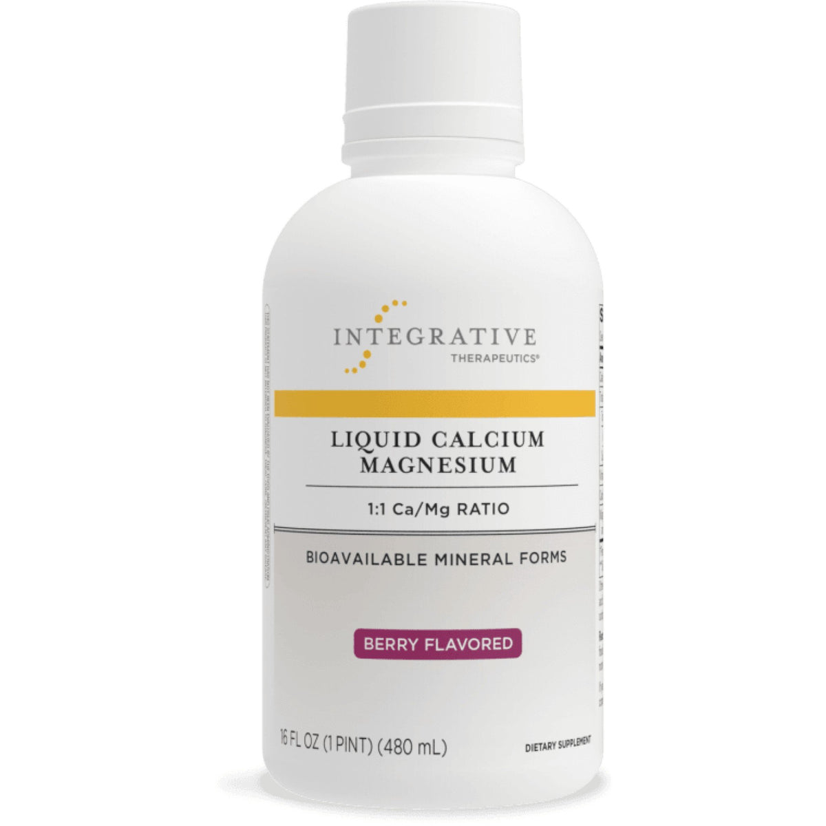 Integrative Therapeutics Liquid Calcium Magnesium 1:1 Cal/Mag Ratio - Berry Flavored 16 oz Liquid