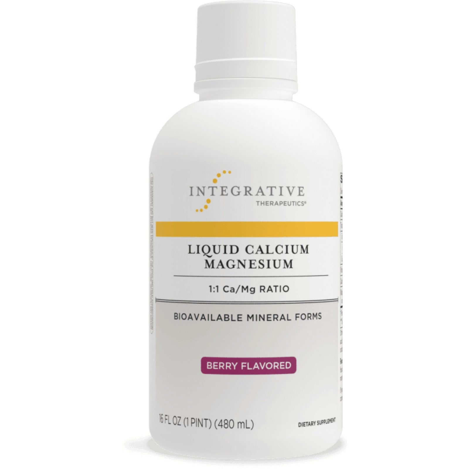 Integrative Therapeutics Liquid Calcium Magnesium 1:1 Cal/Mag Ratio - Berry Flavored 16 oz Liquid