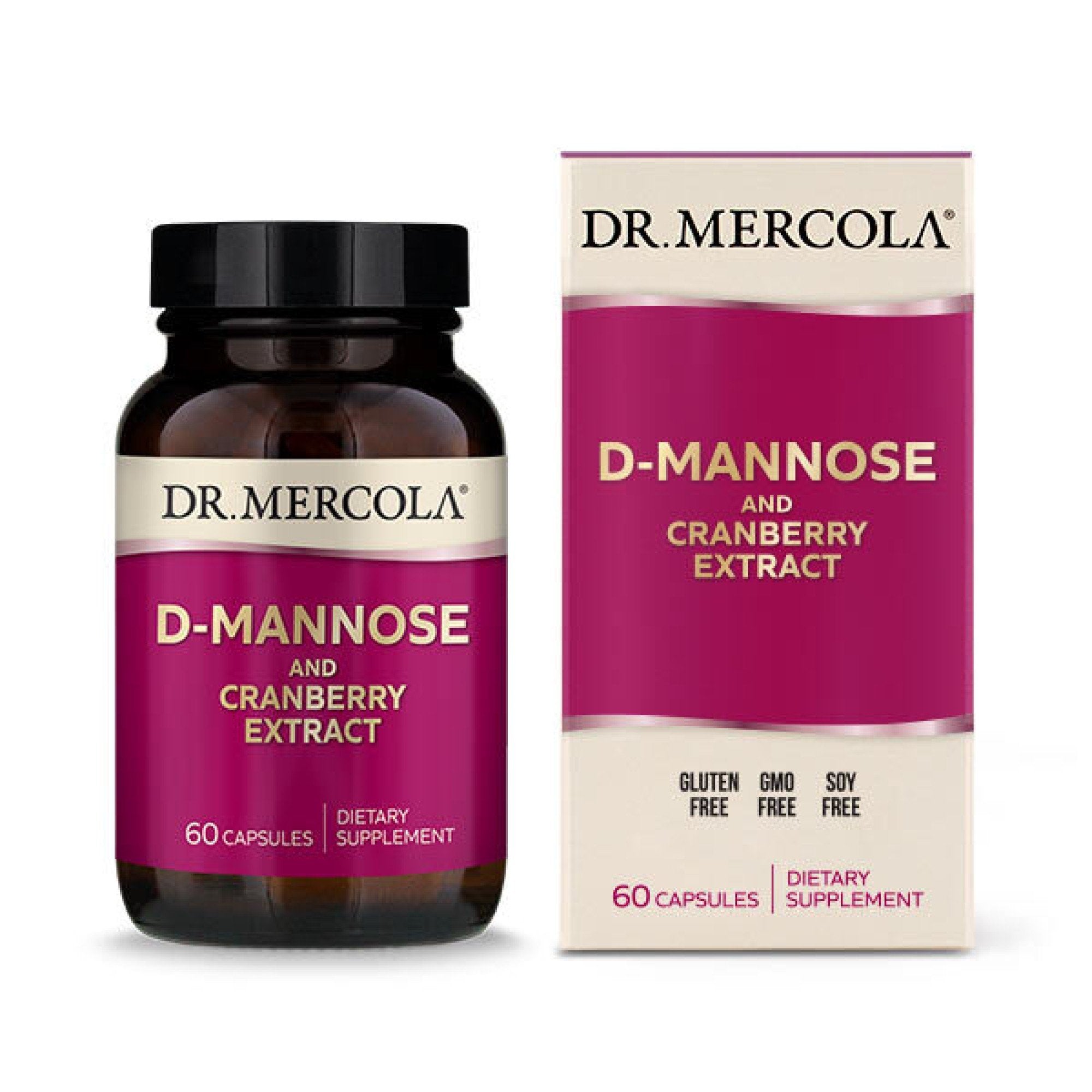 Dr. Mercola D-Mannose and Cranberry Extract 60 Capsule