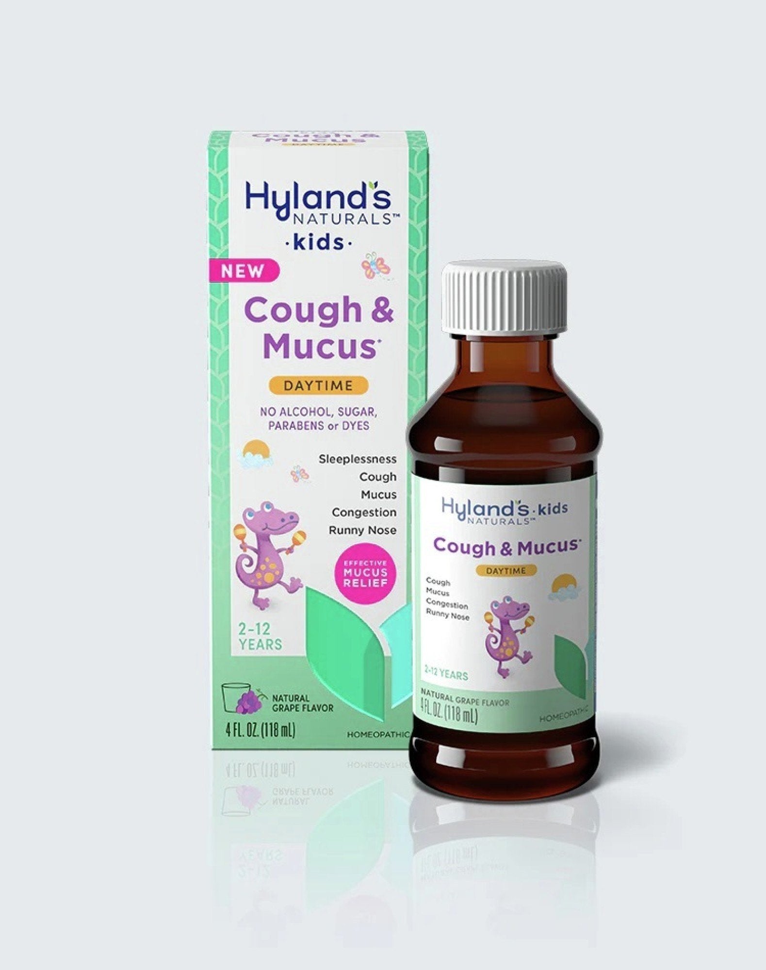 Hylands Kids Cough & Mucus Daytime Grape 4 oz Liquid