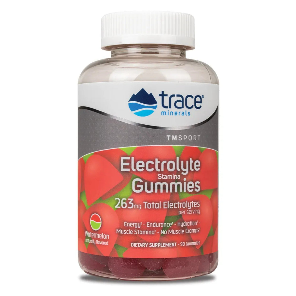 Trace Minerals Electrolyte Stamina Gummies Watermelon 90 Gummy