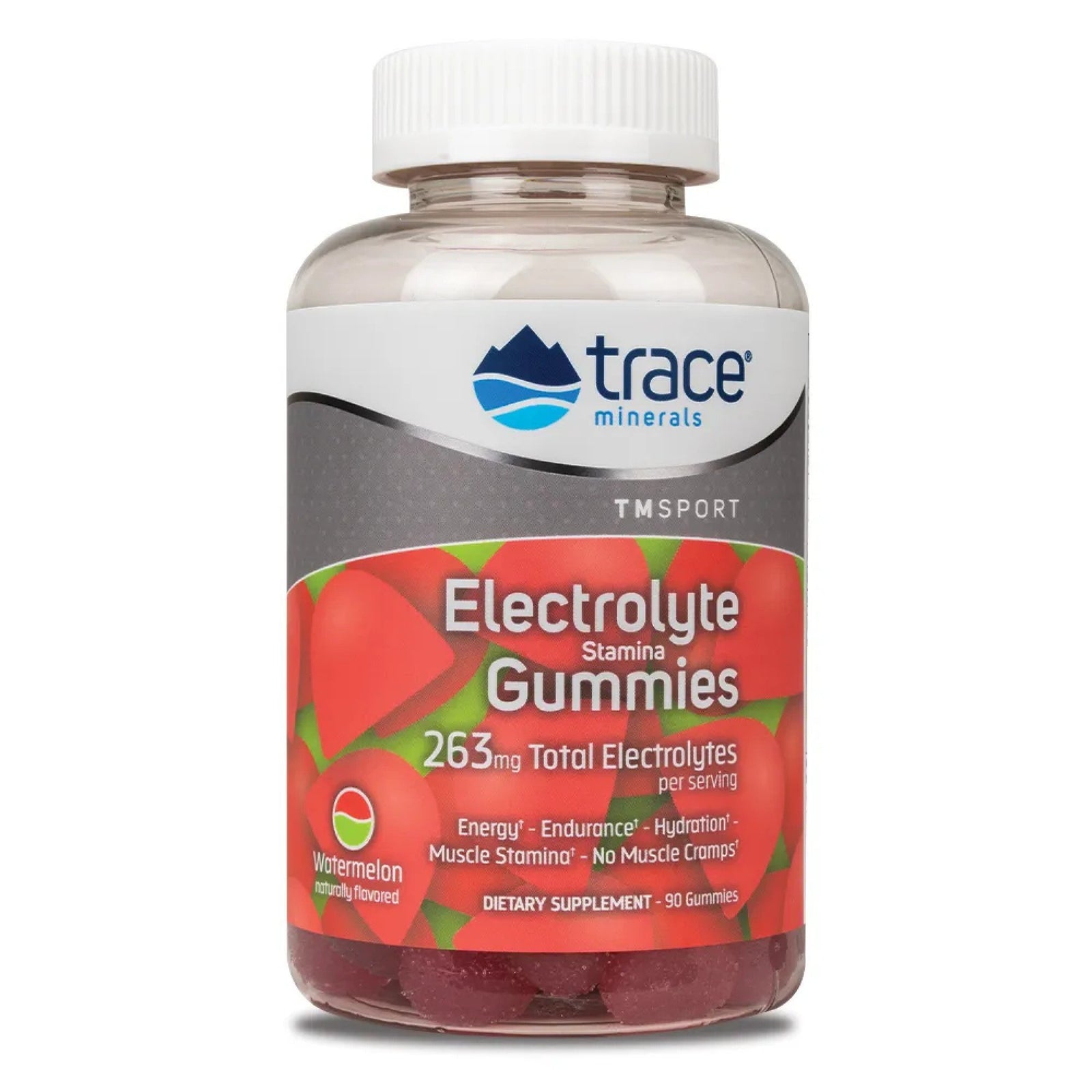 Trace Minerals Electrolyte Stamina Gummies Watermelon 90 Gummy