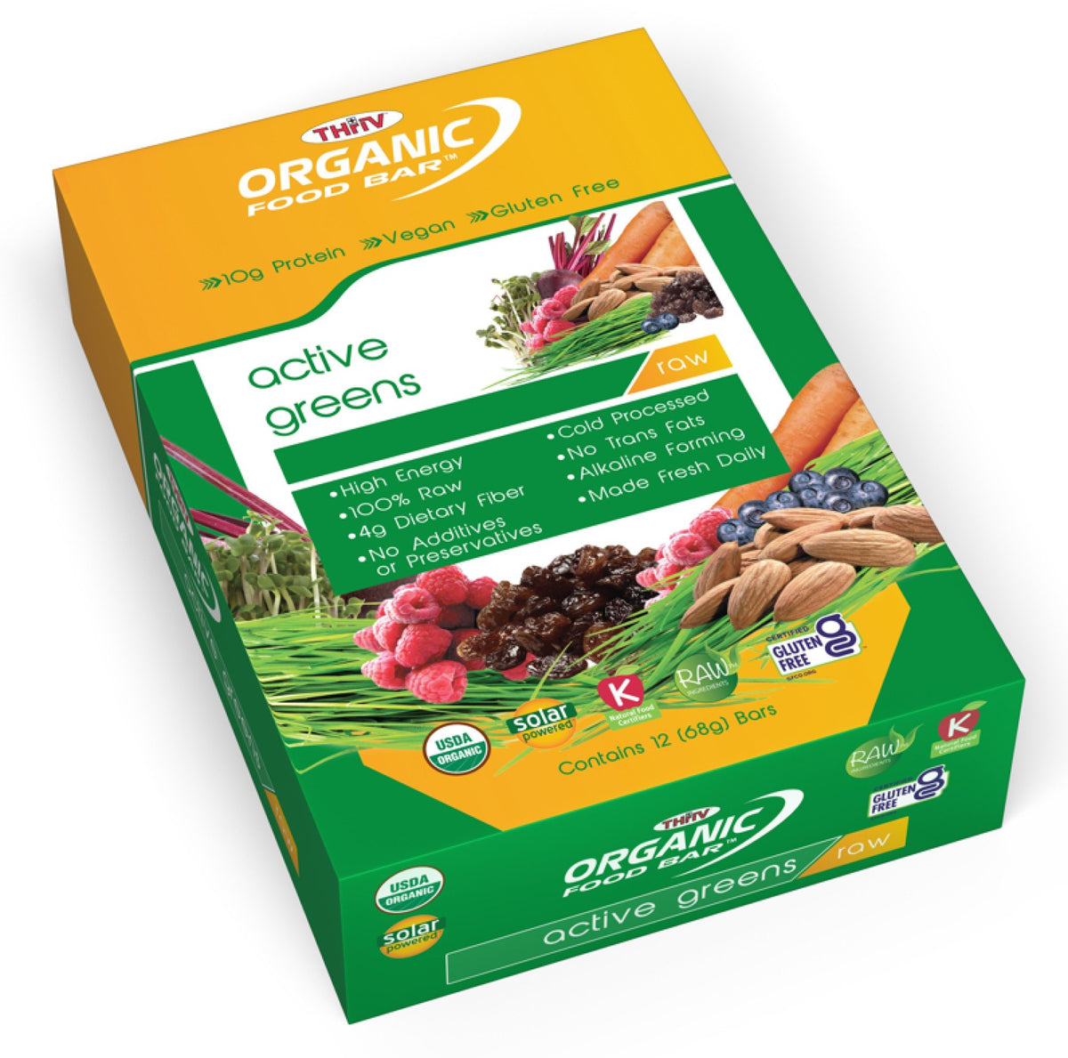 THriV Organic Food Bar Organic Food Bar Active Greens - Box 12 Box